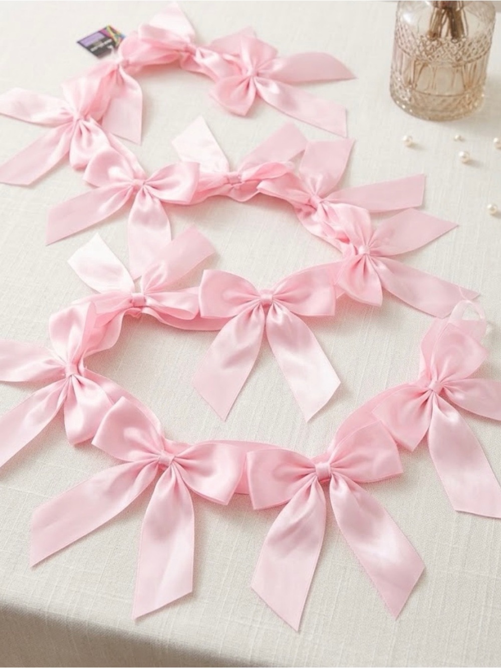 NWT Brother Sister Design Studio Pink Ribbon Bow Garland - Brand New
